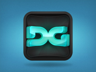 DG Icon V2 3d app gloss icon iphone mobile shine