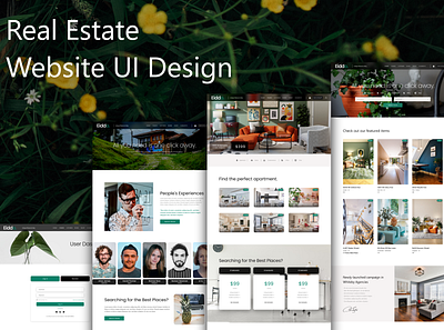 Real Estate Website UI Design app branding design graphic design icon illustration logo typography ui user interface ux vector