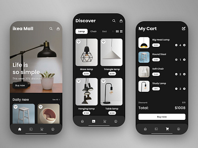 E-Commerce app for Home Accessories adobe xd app app design figma hero page ui uiux ux web web design web site website