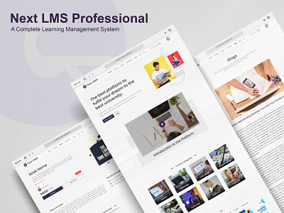 Learning Management System UI Design adobe xd design figma hero page landing page lms ui ui design ui template ux website
