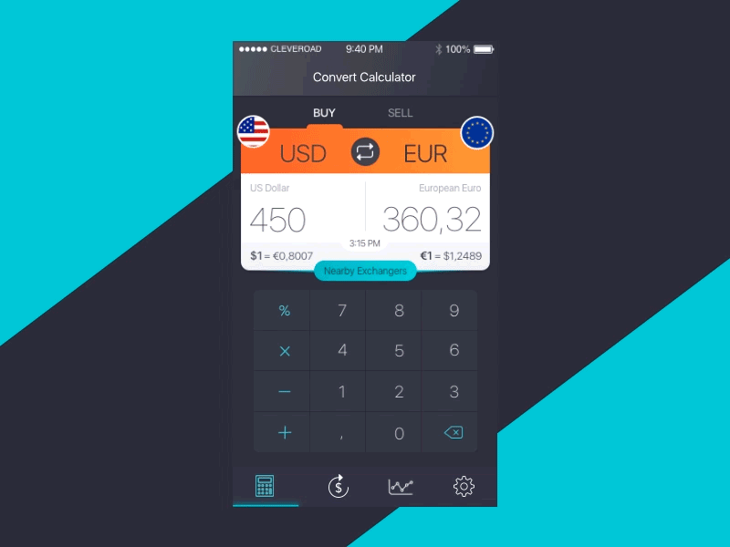 Currency App Concept Animated Stats Screen by Alex Riabushko for