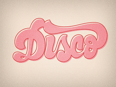 Disco disco lettering pink type typography