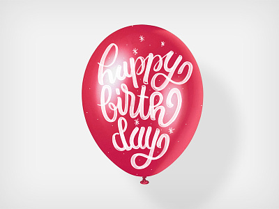 happy birthday balloon happy birthday lettering present red type typo