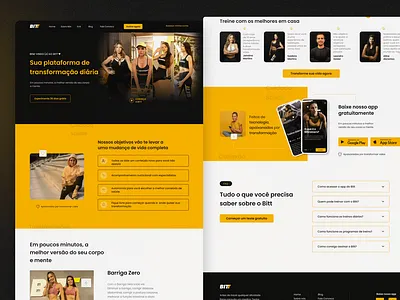 Site Bit Trainers exercise fitness gym site ui ui design website