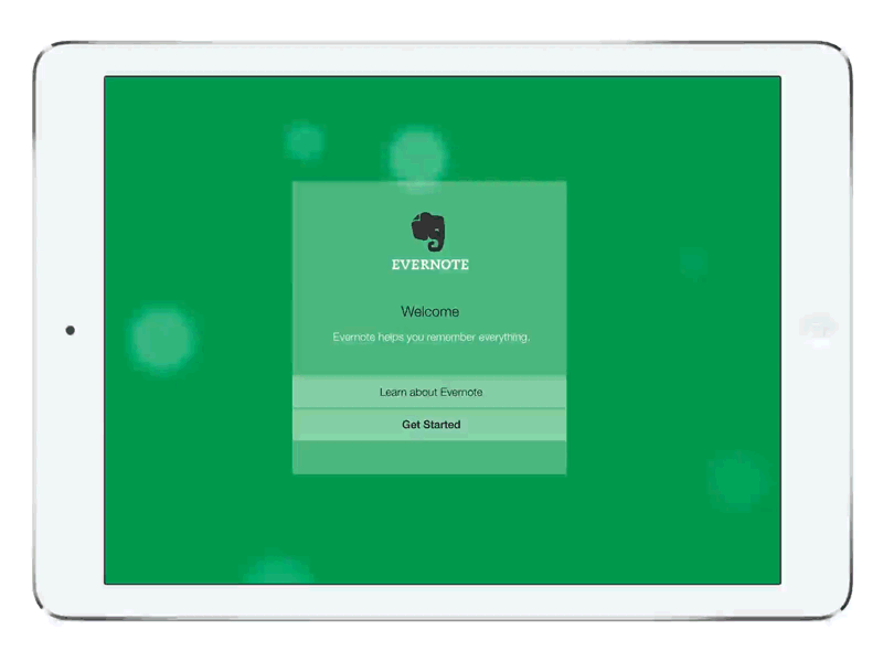 Evernote Sign Up Animation