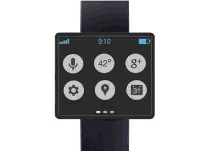 Smartwatch Pinch Animation android animation app design google interface minimal mobile motion smartwatch ui ux watch