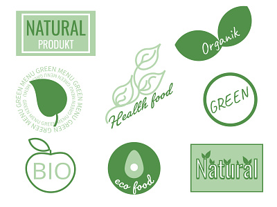 Natural produkt ill illustration logo vector