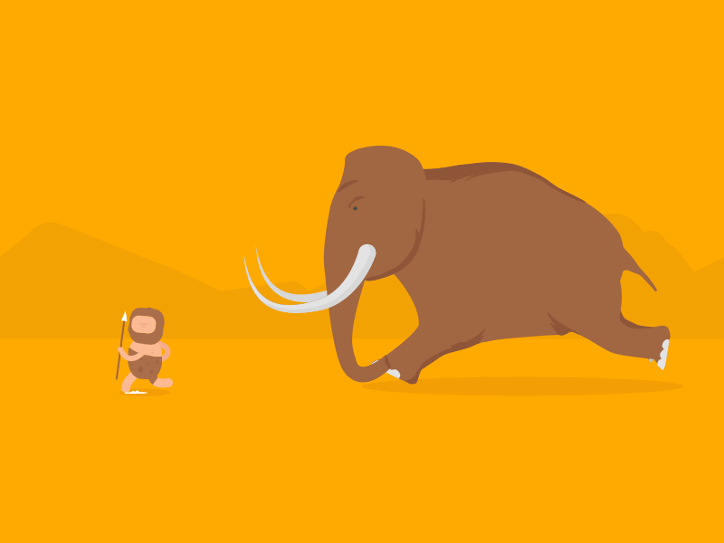 Mammoth animation design gif illustration motion