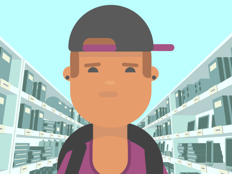 MALL - Back To School animation design gif illustration motion