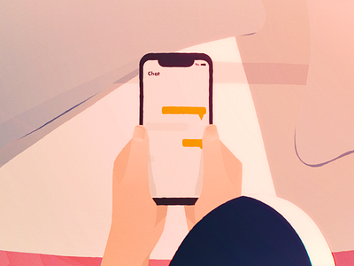 Phone animation branding design girl hand hands illustration mobile motion ui