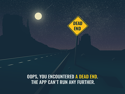 Server error app design desing empty state error illustration mistery mobile road screen sever