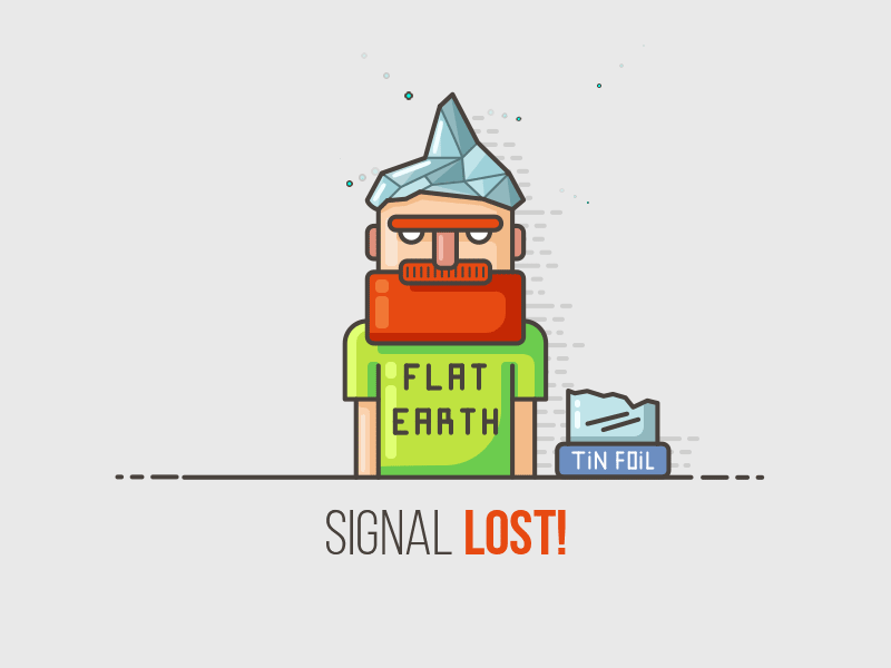 Signal lost app design desing empty state error illustration mobile tinfoil