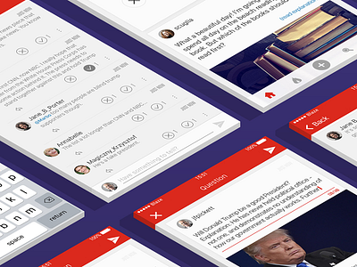 Blaze app design ios political app social ui ux