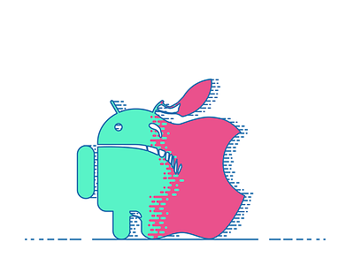 UI design mistake: Transferring From iOS To Android article flat illustration ui vector
