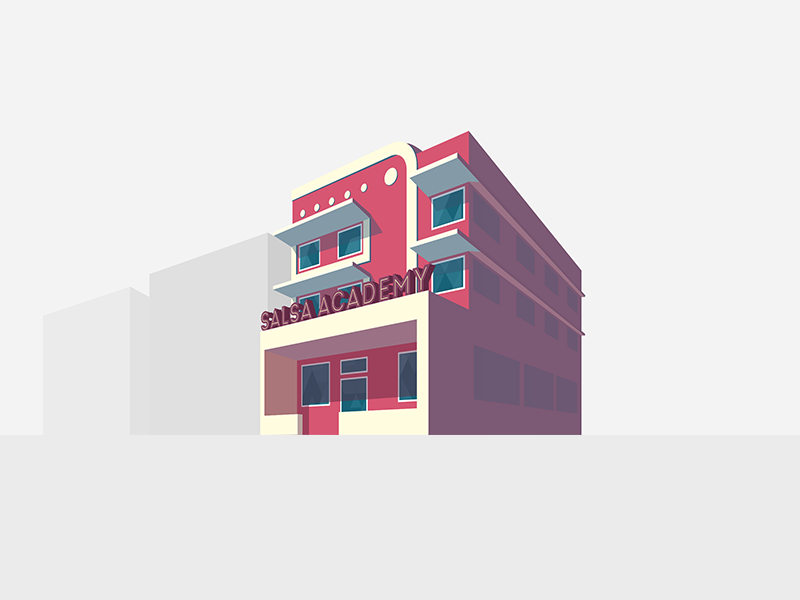 Dancr: Salsa Academy vector illustration dancing dance app