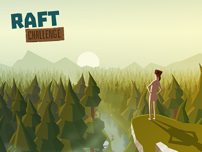 Raft Challenge app challenge game illustration mobile raft vector