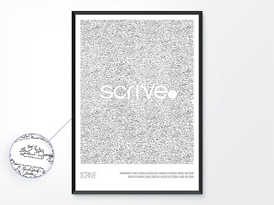 Posters: Scrive app design fintech mobile poster signature wallart