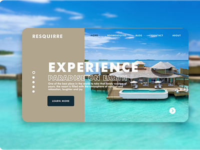 Hotel landing page ui