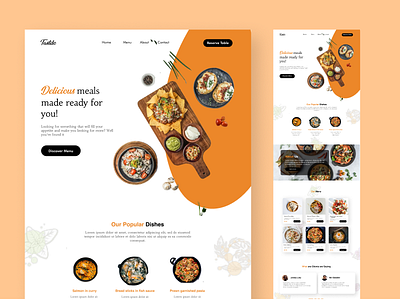 Tastdo Landing Page (FOOD LANDING PAGE UI DESIGN) design figma food landing page ui uidesign uiux ux web design website websitedesign