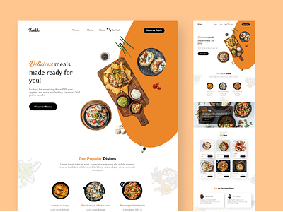 Tastdo Landing Page (FOOD LANDING PAGE UI DESIGN)