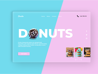 Donut ui design branding design homepage landing page ui uidesign ux web website