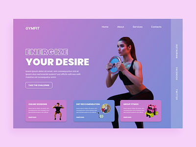 Fitness Website UI Design