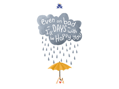 Rainy days love quote rain umbrella