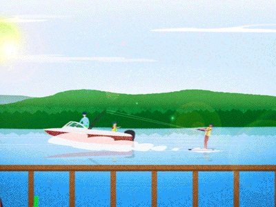 Setting the scene 2d 3d after effects drinking holiday illustration likeminded relax view water