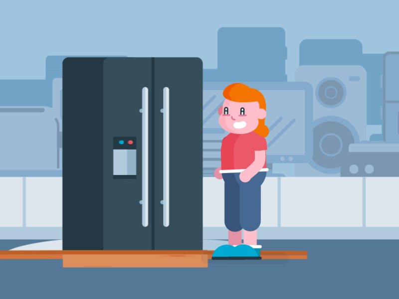 For the love of fridge 8bit animation character design fridge game illustration kissing love package