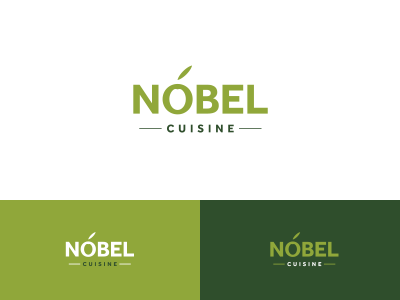 Nobel Cuisine Logo Design branding cuisine design logo mediterranean nobel olive restaurant