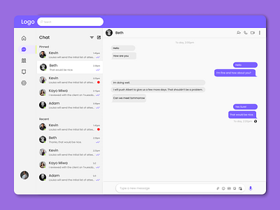 Daily UI 013: Direct Messaging app design chat ui chat ui design daily ui 13 daily ui challenger dailyui direct messaging direct messaging design direct messaging ui messeger ui ux web design