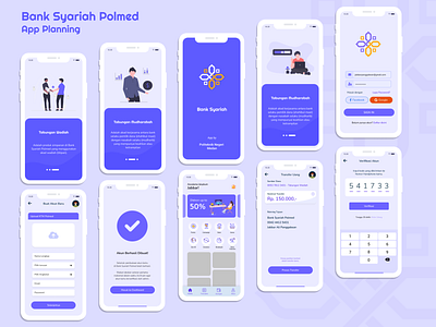 Bank Syariah Polmed - App Concept Design by @jabbarp_ bank syariah app mobile app design mobile ui