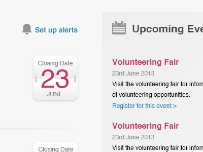 Volunteers closing date detail