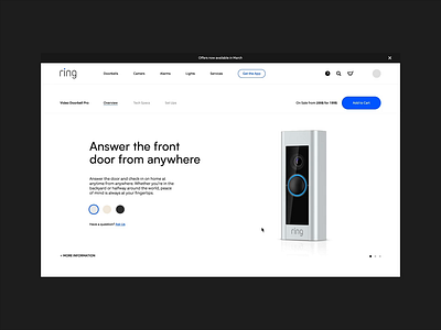 Ring Product Detail Page design interface minimal typography ui ux website