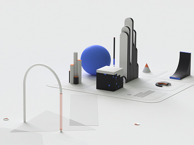 VC Swipe - 3D Art design interface minimal typography ui ux website