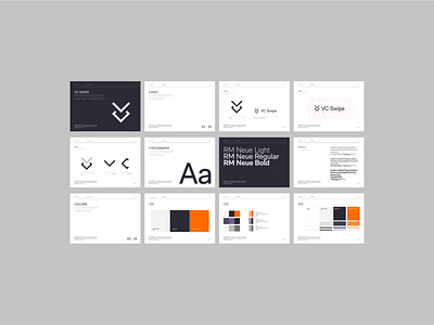 VC Swipe - Style Guide 3d design interface minimal typography ui ux website
