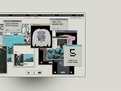 Don't visit Badlands clean design interface minimal typography ui ux website