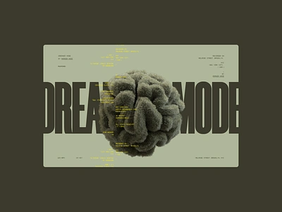 Dreamer Mode design interface minimal typography ui website