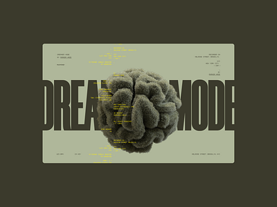 Dreamer Mode design interface minimal typography ui website