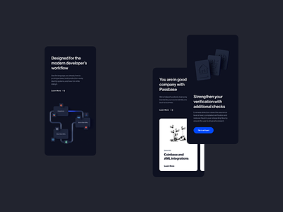 Passbase Mobile - Dark Mode clean design interface minimal responsive typography ui ux webdesign website