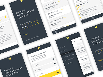 Local Bird app concept design minimal minimalism minimalistic ui ux