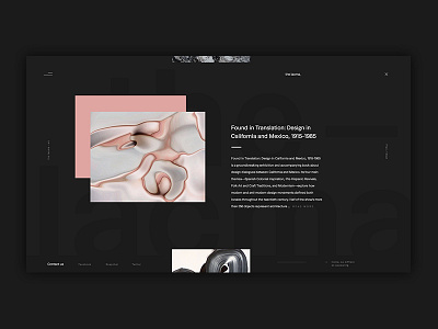 The Lacma UI Layout design landing motion parallax site type ui web