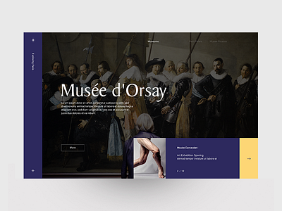 Musée d'Orsay - Navigation Layout clean design interface layout navigation ui ux web