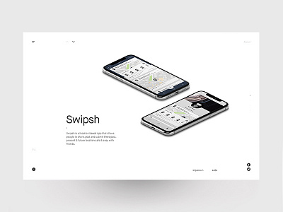 Swpish Landing Page clean design interface minimal ui website