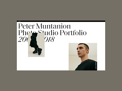 Peter Muntanion design interface minimal typography ui website