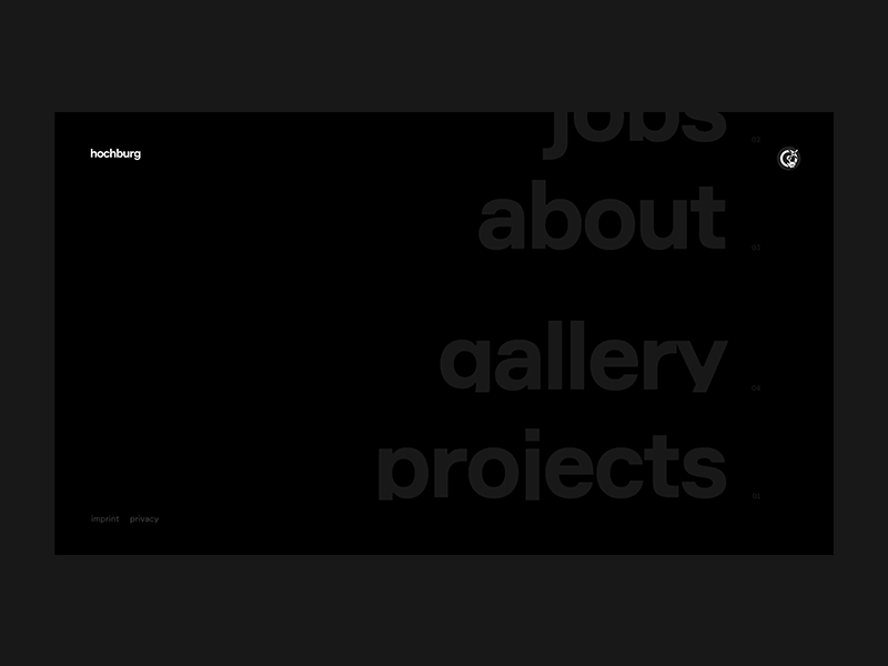 Hochburg - Infinite Menu clean design interface minimal screendesign typography ui ux webdesign website