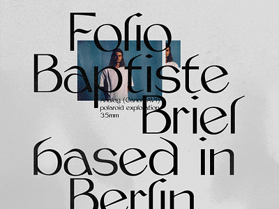 Folio Baptiste design minimal typography webdesign website