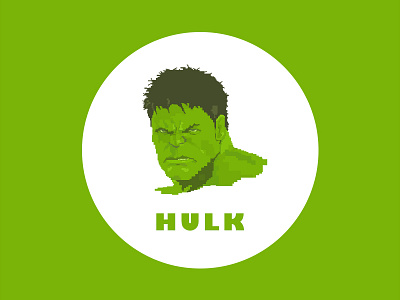 Hulk green illustrate maverl pixelart