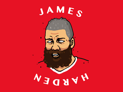 James Harden basketball illustrate logo