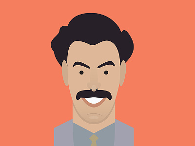 Borat borat illustration portrait sacha baron cohen vector